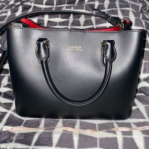 Lauren Ralph Lauren black satchel/tote bag